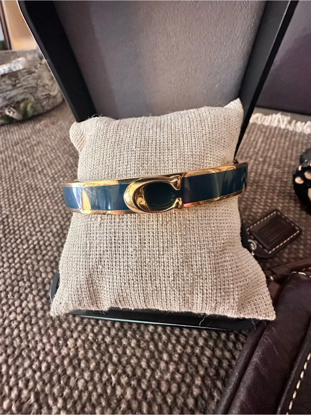 Coach hinged bracelet and Vintage wristlet EUC